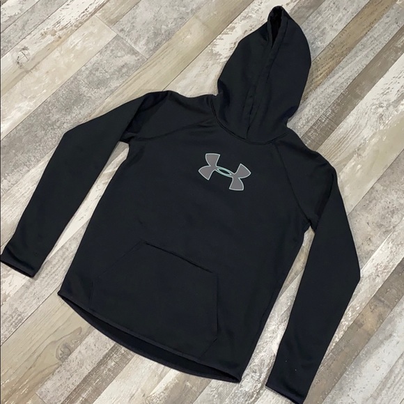 Women’s Black & Teal UA Storm Hooded Sweatshirt - Picture 3 of 8